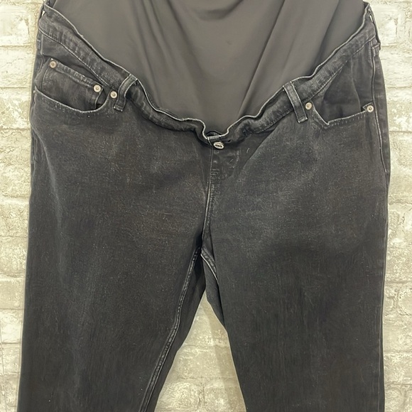 Abercrombie & Fitch Black Maternity Ankle Straight Jeans - Picture 2 of 6